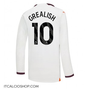 Manchester City Jack Grealish #10 Seconda Maglia 2023-24 Manica Lunga